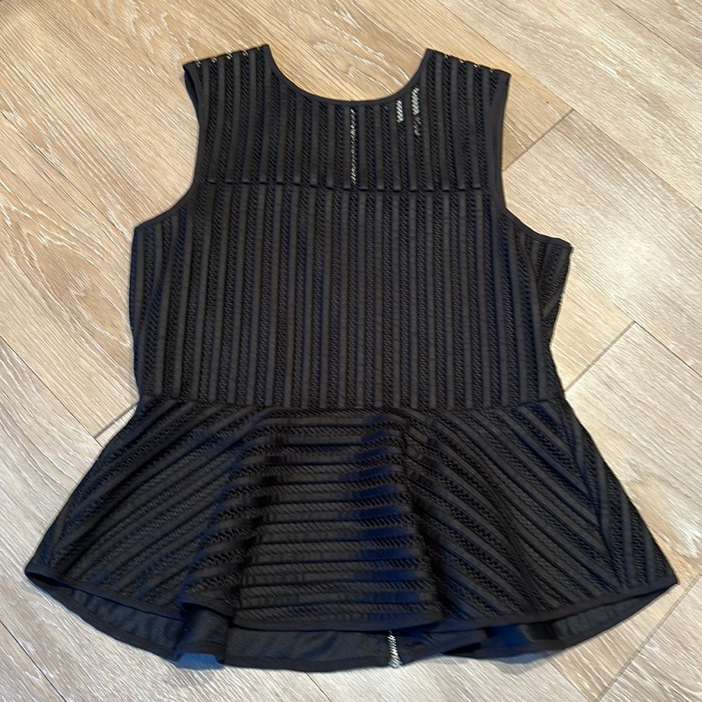 Anthropologie By HD in Paris Black Sleeveless Blouse